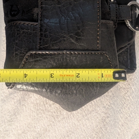 Etienne Aigner - Black Leather Canvas Handbag Totebag Purse - Picture 14 of 14